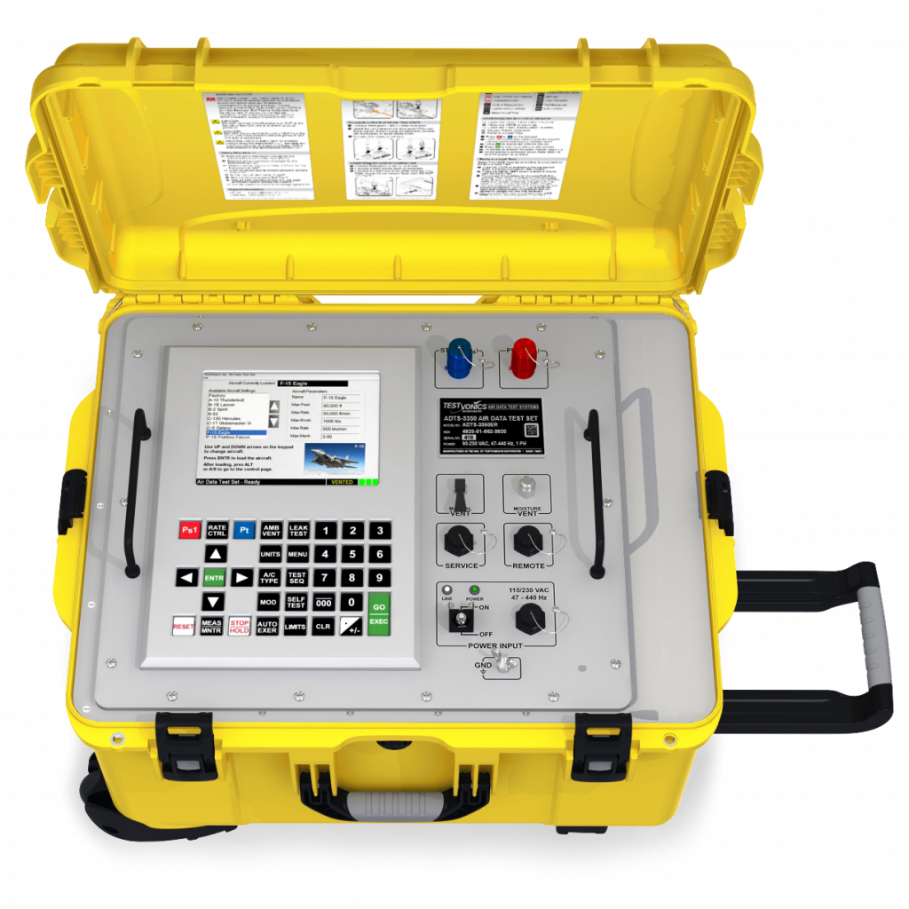 ADTS-3350 Series Test Set is a portable, high precision, dual channel pitot static test system