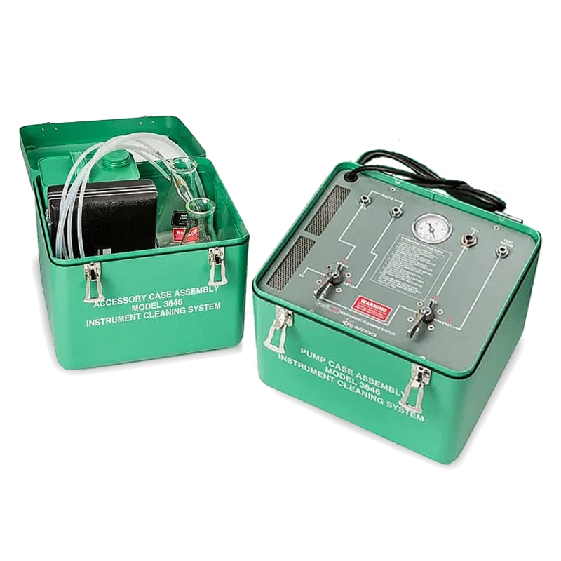 2 green Model 3646 Portable Instrument Cleaning System
