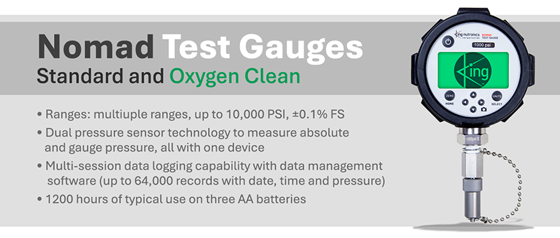 nomad test gauges standard and oxygen clean